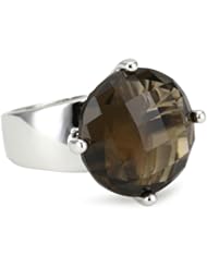 ELLE Jewelry Sterling Silver Smoky Quartz Ring, Size 7