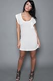 RVCA The Valor Scoop Neck Jersey Dress in Vintage White,Dresses for Women
