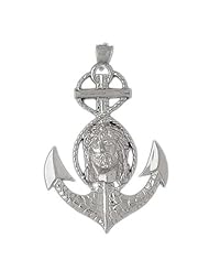 Clevereves 14K White Gold Pendant Mariner Cross 12.8 - Gram(s)