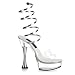 6 Inch Sexy Strappy Shoes Womens Bridal Shoes Spiral Ankle Wrap Platform Sandal Shoes Silver / Clear 41xrqArtQ9L. SL75 6 Inch Sexy Strappy Shoes Womens Bridal Shoes Spiral Ankle Wrap Platform Sandal Shoes Silver / Clear