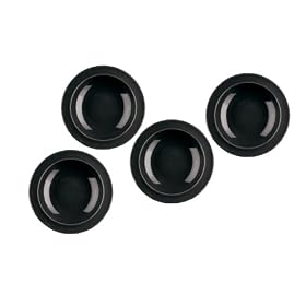 Emile Henry 9-inch Soup Pasta Bowls, Set of 4, Black by Emile Henry