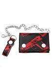 Red And Black Guns Chain Wallet