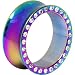 1" Rainbow Anodized Titanium Jeweled Saddle Plug