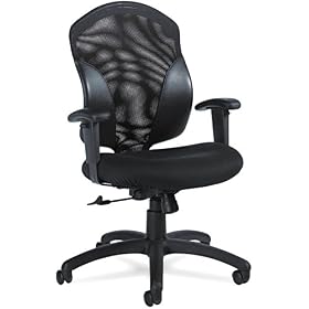 Global 19514 Tye Mesh Management Series Mid-Back Swivel Tilt Chair, Black by Global