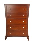 Kidz Decoeur Long Beach 5 Drawer Chest, Toasted Cranberry