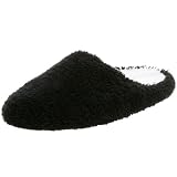 Dearfoams Womens Microfiber Terry Clog,Black,Large
