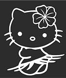 Hello Kitty Hawaii Sticker Decal White 5.5 Tall