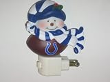 INDIANAPOLIS COLTS Team Logo Christmas Touchdown Snowman Night Light