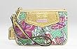 Coach Limited Edition Madison Op Art Floral Wristlet Bag Case for IPOD