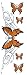 Pilot Automotive LT-00496 Orange Tribal Butterfly Graphic Lethal Threat Decal