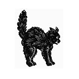 Heritage Lace 'Scaredy Cat 8-Inch by 11-Inch Accent, Black, Set of 2