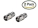 iMBAPrice (2 Pack) F-Jack to F-Quick Push On Plug - Male/Female - Adapter