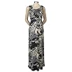 Gray Print Maxi Maternity Dress