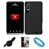 Black 2 Piece Protective Snap-On Hard Case Cover for Motorola Droid 3 Veriz ....