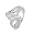 Platinum Plated Sterling Silver Round Diamond Twisted Fashion Ring (1/4 cttw)