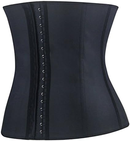 CNACCASU Black Sport Latex Steel Boned Bustier Waist Training Cincher Underbust Corset M(FBA)