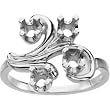 14K White Gold Mother's Ring - 4 Gemstone -- YOU CHOOSE THE COLORS!