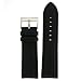 Extra Wide XL Watch Band Genuine Leather Calfskin Black 30 millimeters Tech Swiss