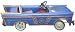 Vibrant Blue Antique Pedal Car from India -Pop Art or Home Décor
