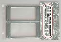 Humbucking Pickup Ring Set Neck/Bridge Slanted Chrome
