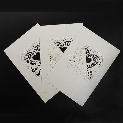 10pcs Wedding Party Decor Sweet Heart Table Place Name Number Card.