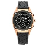 Seiko Men's SNDZ80 Sportura Black Diamond Dial Leather Strap Watch