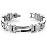 Sophisticated and Stylish Heavy Duty Stainless Steel Mens Bracelet