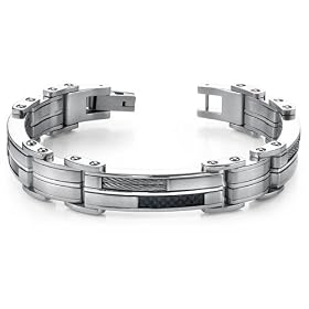 Sophisticated & Stylish Heavy Duty Stainless Steel Mens Bracelet