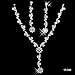 Favebridal Fashion Sliver Rhinestones Necklace Earrings Jewelry Sets for Wedding Bridal Party 15049