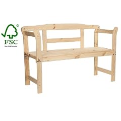 Gartenbank Friesenbank Holzbank Natur mit Steglehne