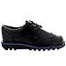 Kickers Mens Kick Lo Brogue Shiny Smart Work Leather Lace Up Office Shoe - Black - 11.5