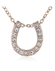 Jules Smith Crystal Horseshoe Necklace, 16"