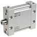 SMC MU Series Aluminum Air Cylinder, Compact, Double Acting, Basic Style Mounting, Not Switch Ready, Cushioned