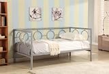 Silver Pearl Finish Metal Astoria Day Bed (Daybed) Frame