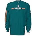 Dolphins Reebok Youth Launch LS Sideline Tee - Big Kids