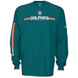 Dolphins Reebok Youth Launch LS Sideline Tee - Big Kids