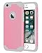 iPhone 6 Cases, Vogue Shop 2in1 Hybrid Hard PC Cover and Inner Soft Silicone Corner Protection High Impact Defender Combo Shell Phone Case for iPhone 6 4.7 inch-Pink