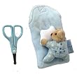 Baby Scissors and Bag Set, Moons & Stars Collection-Blue