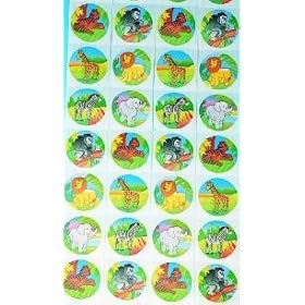 1 1/2'' Zoo Animal Stickers (100/ROLL)