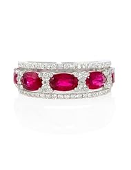 Diamond and Ruby 18k White Gold Ring