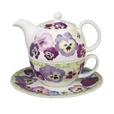 Roy Kirkham Pansy Tea For One Set