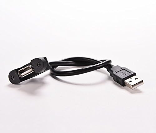 30cm Panel Mount Extension Cable USB 2.0 Male to Female Extension Port Adapter C