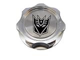 Transformers Decepticon Oil Filler Cap in Silver Billet Aluminum for Nissan Infiniti Nismo JDM