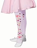 Tights with Roses in Lavender - Child Medium