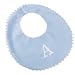 Princess Linens Garden Pique Bib, 2-pack - Baby Blue with White Rick Rack Trim-A