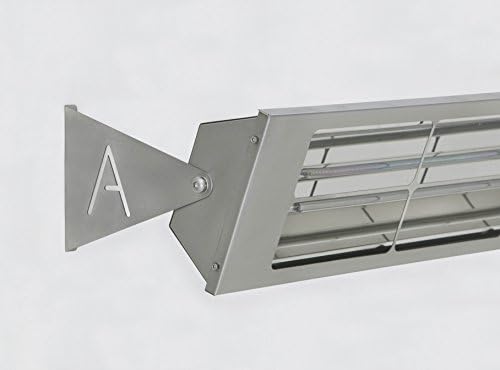 Alfresco Heaters Stainless Steel 1.6kW Single Element Electric Patio Heater (70cm / 27.5") w/ Gold Element