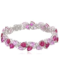 Sterling Silver Gemstones Bracelet, 7.25"