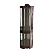 Mahogany Lighted Corner Curio Cabinet