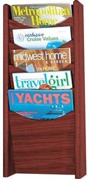 Solid Wood Wall-mount Display Rack 23-3/4"h Mahogany Home Office