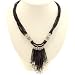 Handmade White Freshwater Pearl Necklace With Black Serpentine & Antiqued Silver Beads